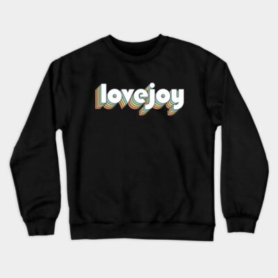 Lovejoy Retro Rainbow Typography Faded Style Crewneck Sweatshirt Official Cow Anime Merch