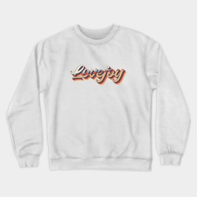 Lovejoy Name Cool 70S Retro Font Surf Style Design Crewneck Sweatshirt Official Cow Anime Merch