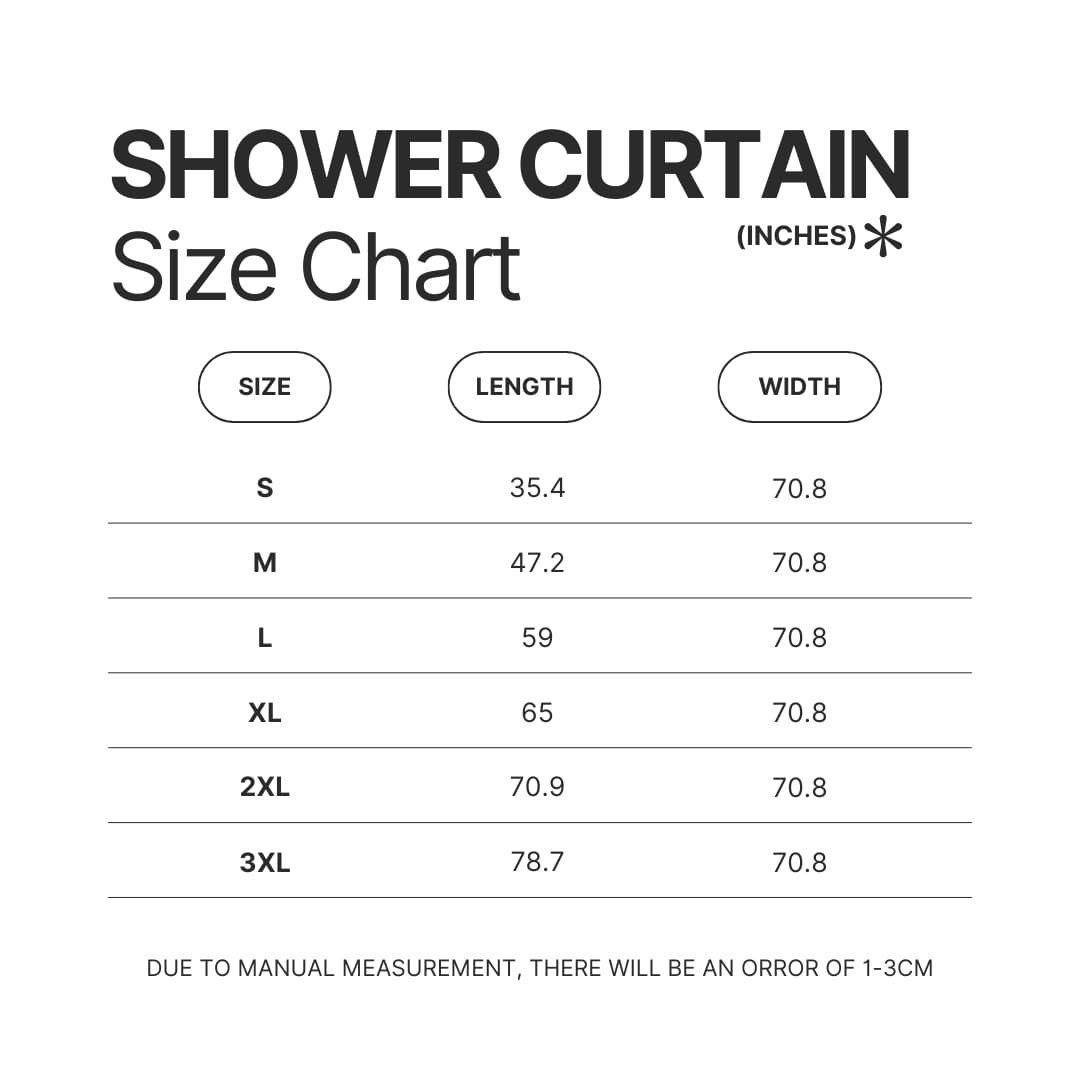 Shower Curtain Size Chart - Lovejoy Store