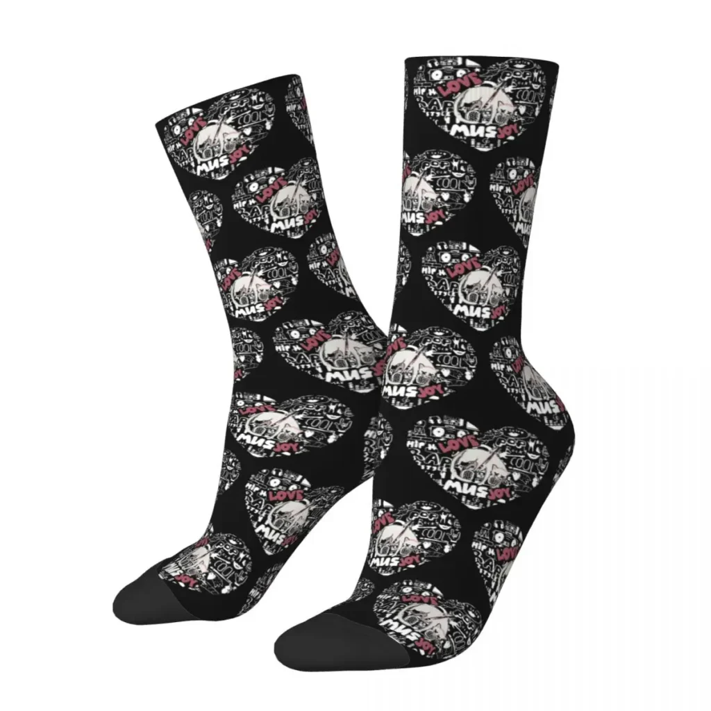 Winter Warm Harajuku Unisex Lovejoy Band Doodle Socks Sweat Absorbing Middle Tube Socks - Lovejoy Store