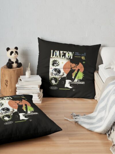 Vintage Lovejoy Tour Throw Pillow Official Lovejoy Merch