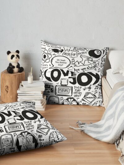 Lovejoy Band Doodle - Pattern Throw Pillow Official Lovejoy Merch