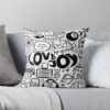 Lovejoy Band Doodle - Pattern Throw Pillow Official Lovejoy Merch